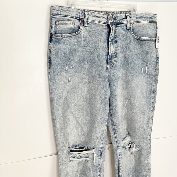 NWT Old Navy High Rise OG Straight Ankle Distressed Jeans - Picture 4 of 10
